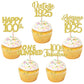30Pcs Vintage 1923 Cupcake Toppers Glitter One Hundred Happy 100Th Birthday 100 Fabulous Cupcake Picks Awesome Since 1923 Cake D