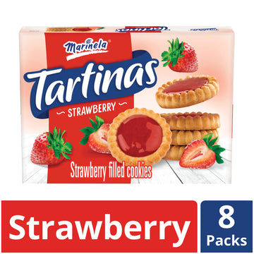 Marinela Tartinas Fresa Strawberry Filled Cookies | 8 Count