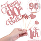 90Th Birthday Cake Decorations Set Include 90Th Birthday Candles Numeral 90 Cake Candles And Happy 90Th Birthday Cake Toppers Wi