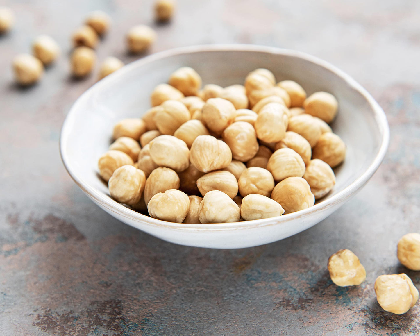 Organic Raw Blanched Hazelnuts, 8 Ounces - Non-Gmo Filberts, No Skin, Unsalted, Unroasted, Vegan, Bulk Nuts. Good Source Of Prot