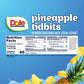 Dole Pineapple Tidbits with No Sugar Added - Dole Fruit Bowls Snacks - 4 oz Fruit Bowls - 4 Pack