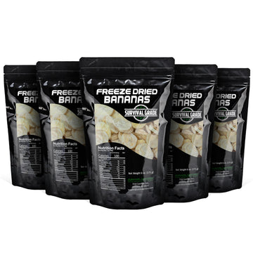 Survival Grocery - Freeze Dried Bananas (30 oz./5 Bags)