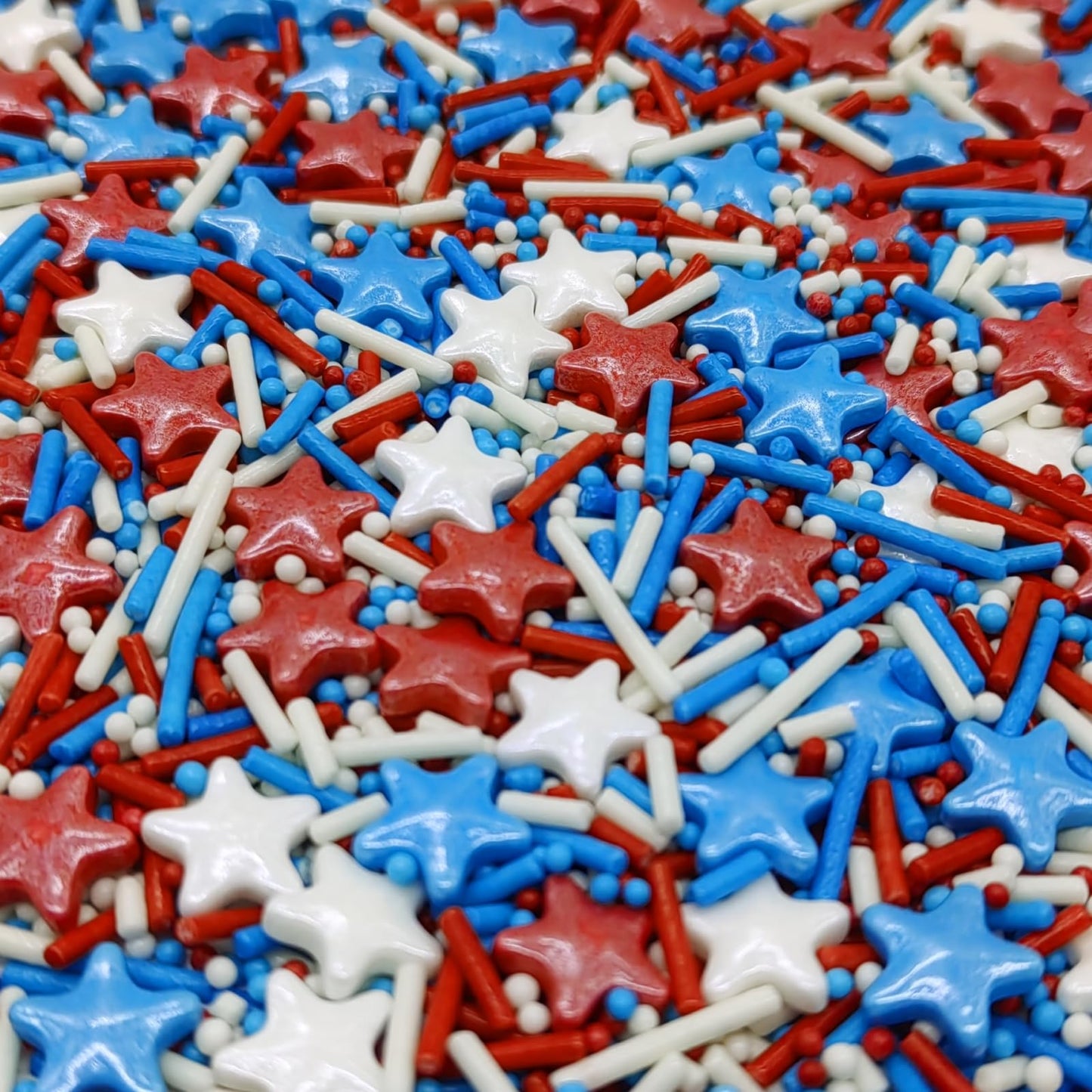 Mixed Red & Blue & White Pearls Sprinkles Edible Stars Cake Decorating Stars Cake Decorations Cupcake Toppers Cookie Decorating