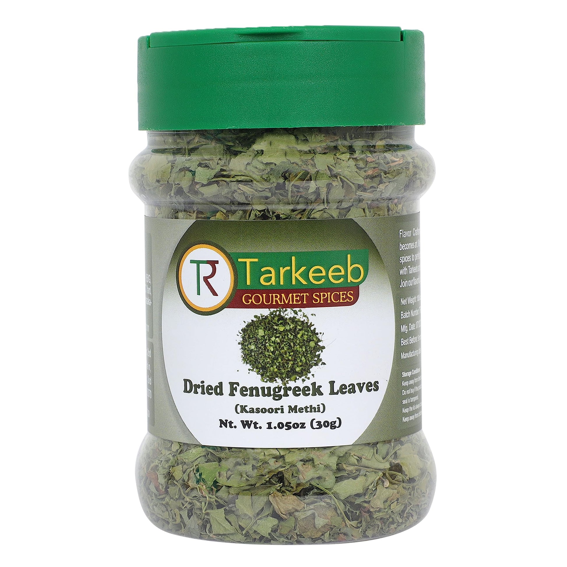 Tarkeeb Fenugreek Leaves Dried (Kasoori Methi) | All Natural | Salt-Free | Vegan | No Colors | Gluten Free | NON-GMO | Indian Or