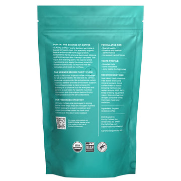 Purity Coffee FLOW Medium Roast Organic Coffee, USDA Certified, Specialty Grade Arabica, Whole Bean, 12 oz Bag - Mold & Toxin Tested