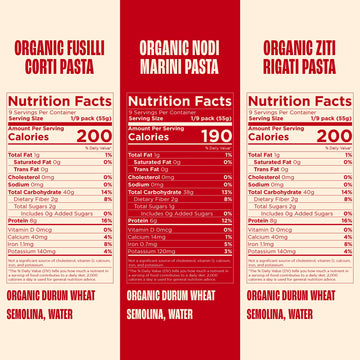 Giadzy By Giada De Laurentiis 3 Pack Organic Pasta - Includes Nodi Marini, Ziti Rigati, Fusilli Corti - Made In Italy, Artisanal