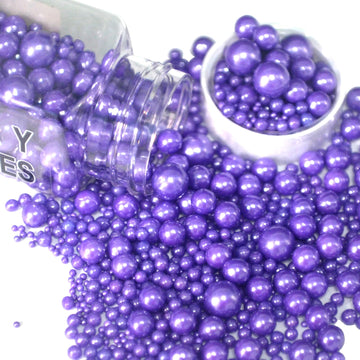 Purple Sprinkles For Cake Decorating Edible Sugar Pearls Candy Sprinkles Mix Size Cupcake Cake Topper Cookie Decorations Wedding