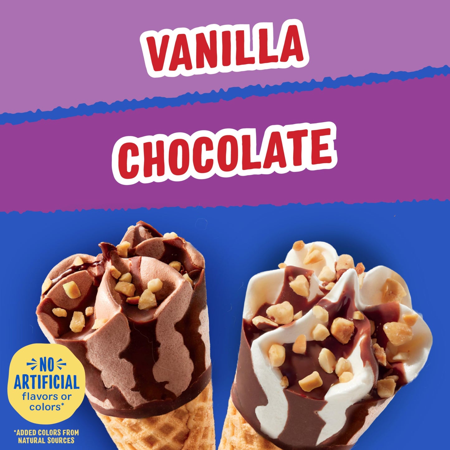 Drumstick Lil Drums and Chocolate with Chocolatey Swirls Sundae Cones, vanilla, 12 Count