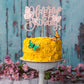 Gyufise 1Pcs Butterfly Cake Topper Glitter Assembled 3D Butterfly Cupcake Toppers Happy Birthday Cake Topper For Wedding Anniver