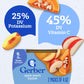 Gerber 2Nd Foods Apple Peach Squash, 4 Ounce Tubs, 2 Count (Pack Of 8), 4 Ounce (Pack Of 16)