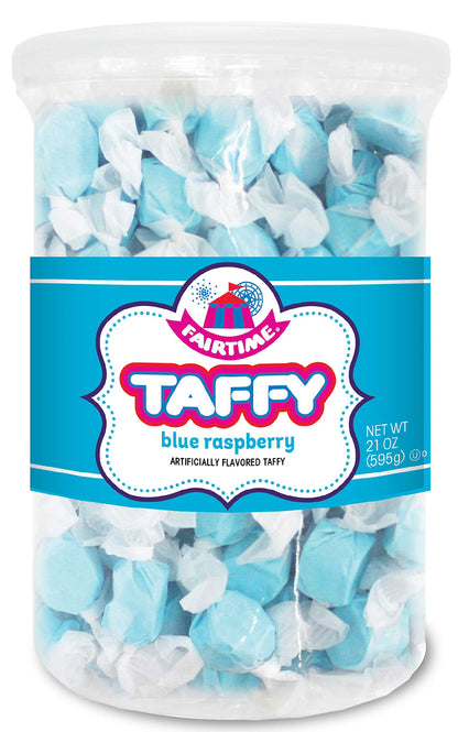 Fairtime Taffy Bulk Blue Candy for Candy Buffets, Blue Raspberry Taffy, Blue Raspberry Candy, Bulk Candy, Pinata Candy, Individu
