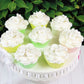 Global Sugar Art Blossom Sugar Wedding Cake Flowers White With Pearl Stamens, Unwired, 100 Count By Chef Alan Tetreault