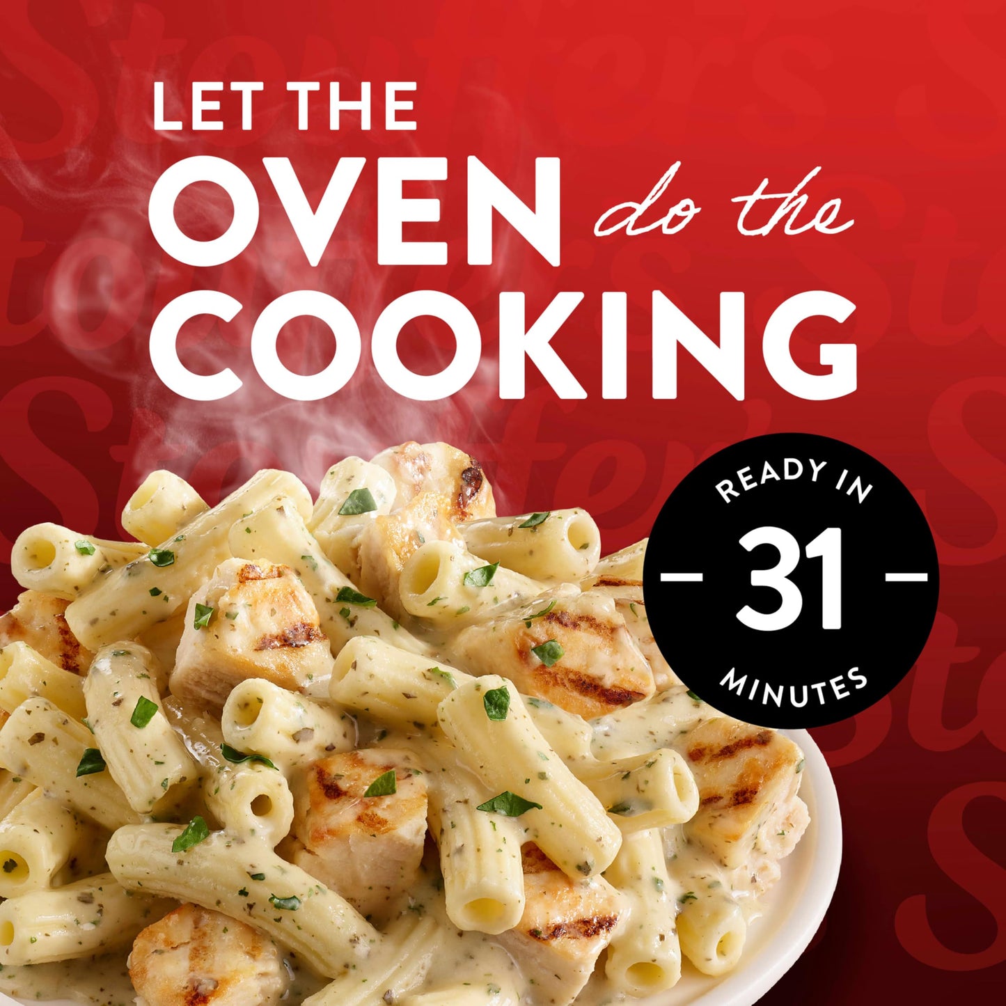 Stouffers Chicken Pesto Rigatoni, Single Serve, Frozen Chicken Pasta, Oven or Microwave Dinners, Single Frozen Meals