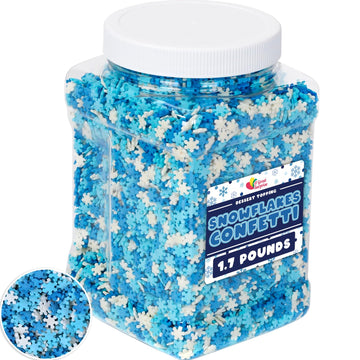 Snowflake Sprinkles - 1.7 Pounds - Winter Wonderland Decorating Sprinkle Mix, Great for Baking Cookies, Cakes, Cupcakes and More