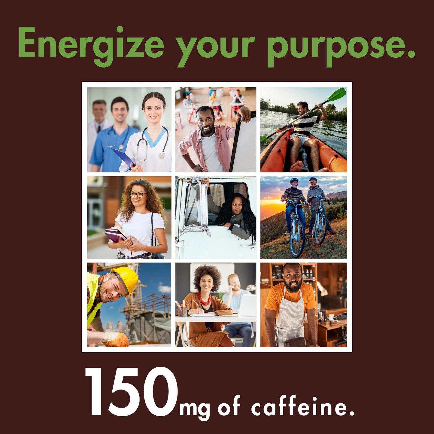 ZenEvo Driving Energy Bites - Dark Chocolate Mint, 150mg Caffeine, Low Carb Healthy Snack, 30 Count