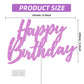 Beishida Happy Birthday Cake Toppers Purple Glitter Birthday Cake Decoration Cake Baking Supplies 18Th 30Th 40Th Birthday Cake T