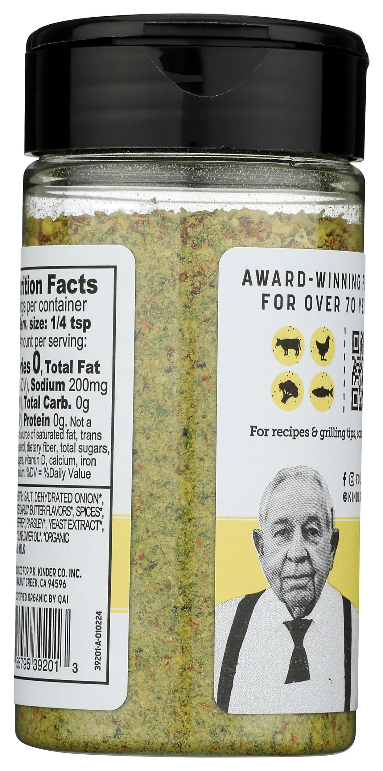 KINDERS Organic Buttery Steakhouse Seasoning, 6 Oz, Perfect for Grilling and Cooking