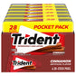Trident Cinnamon Sugar Free Gum - 28 Count (Pack of 6) - Reddish-Brown - Individually Wrapped Holiday Candy for Christmas Stocking Stuffers