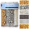 Sprinkles for Cake Decorating, 11Oz 3 Colors Gold Silver White Pearl and Sanding Sugar Sprinkles Mix for Cake Cupcake Ice Cream 