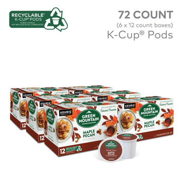 Green Mountain Coffee Roasters Maple Pecan Coffee, Keurig Single Serve K-Cup Pods, 72 Count (6 Packs Of 12)