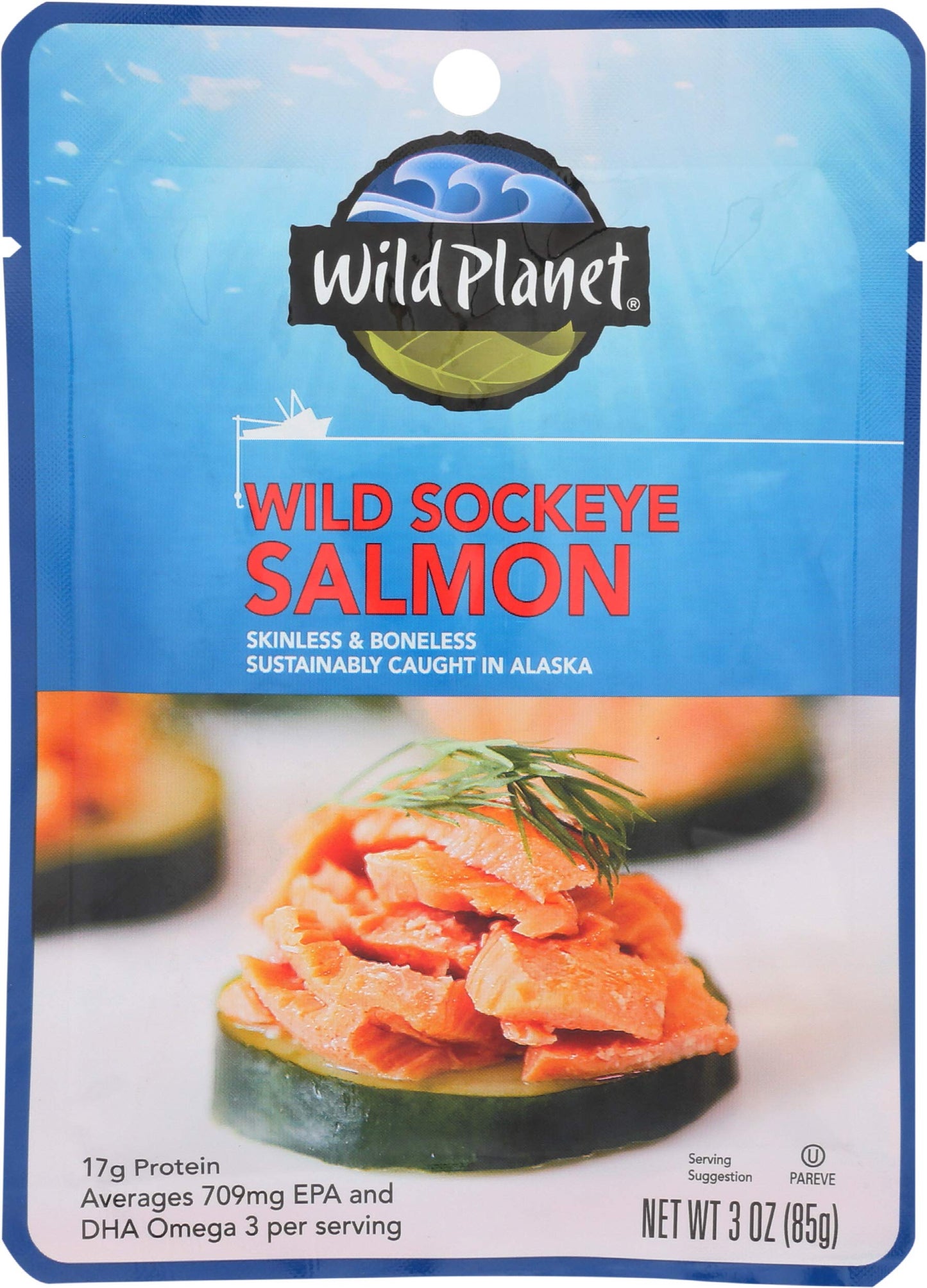Wild Planet - Salmon Wild Sockeye - Case of 24 - 3 OZ(D0102H7S7Y7.)