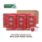 Peets Coffee Dark Roast Single Serve Coffee Pods Holiday Blend 60 Count (6 Boxes of 10 Pods)