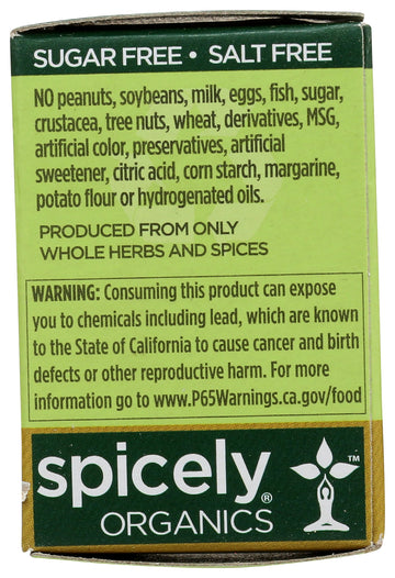 Spicely Organic Celery Seeds Whole 0.35 Ounce Ecobox Certified Gluten Free