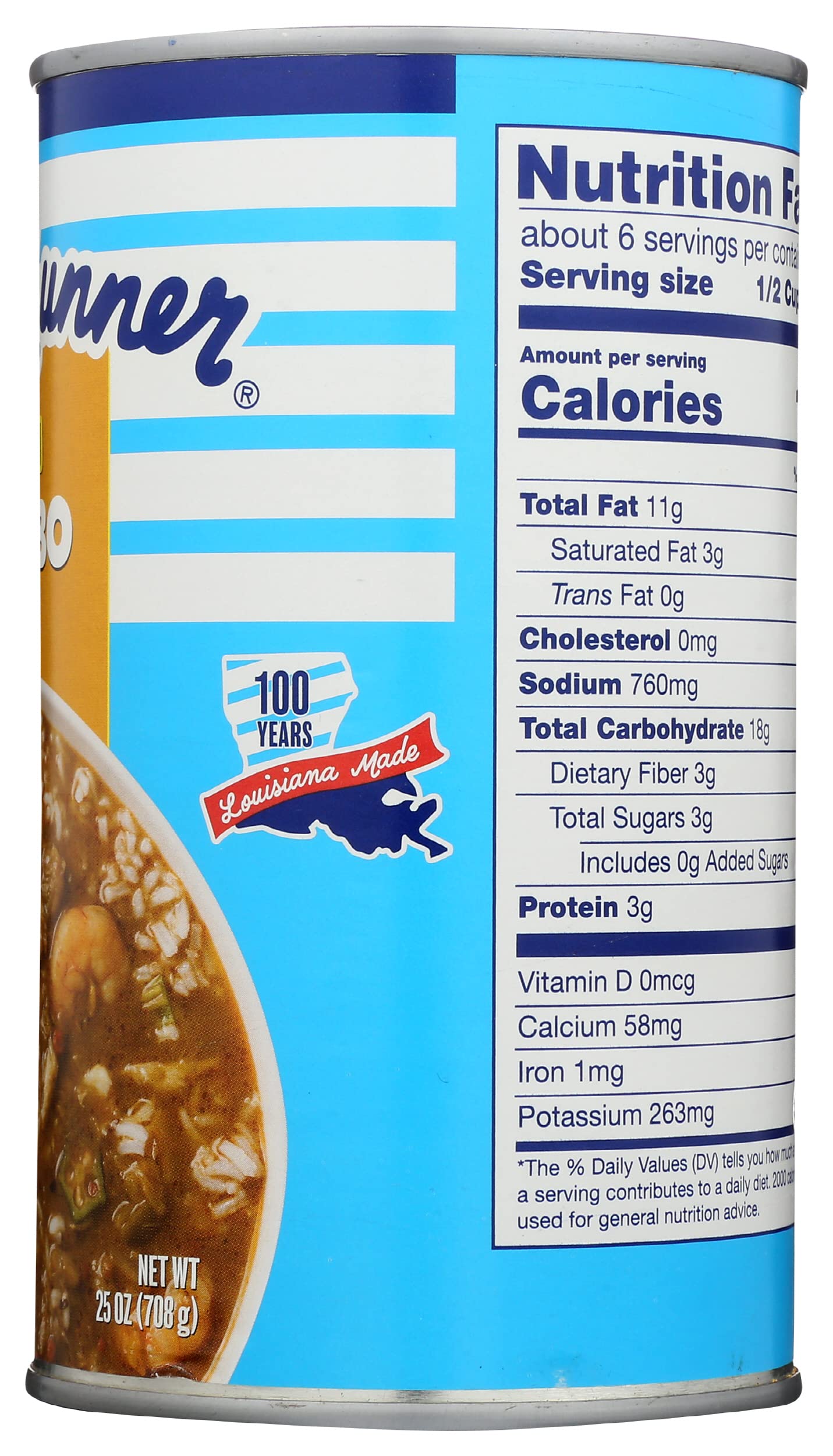 Blue Runner Seafood Gumbo Base, Zero Trans Fat, 25 Ounces (Pack Of 6)