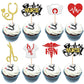 Rsstarxi Nurse Cupcake Toppers, 28 Pcs Medical Instruments, Paper Decorations for Graduation, Birthday, Design 2