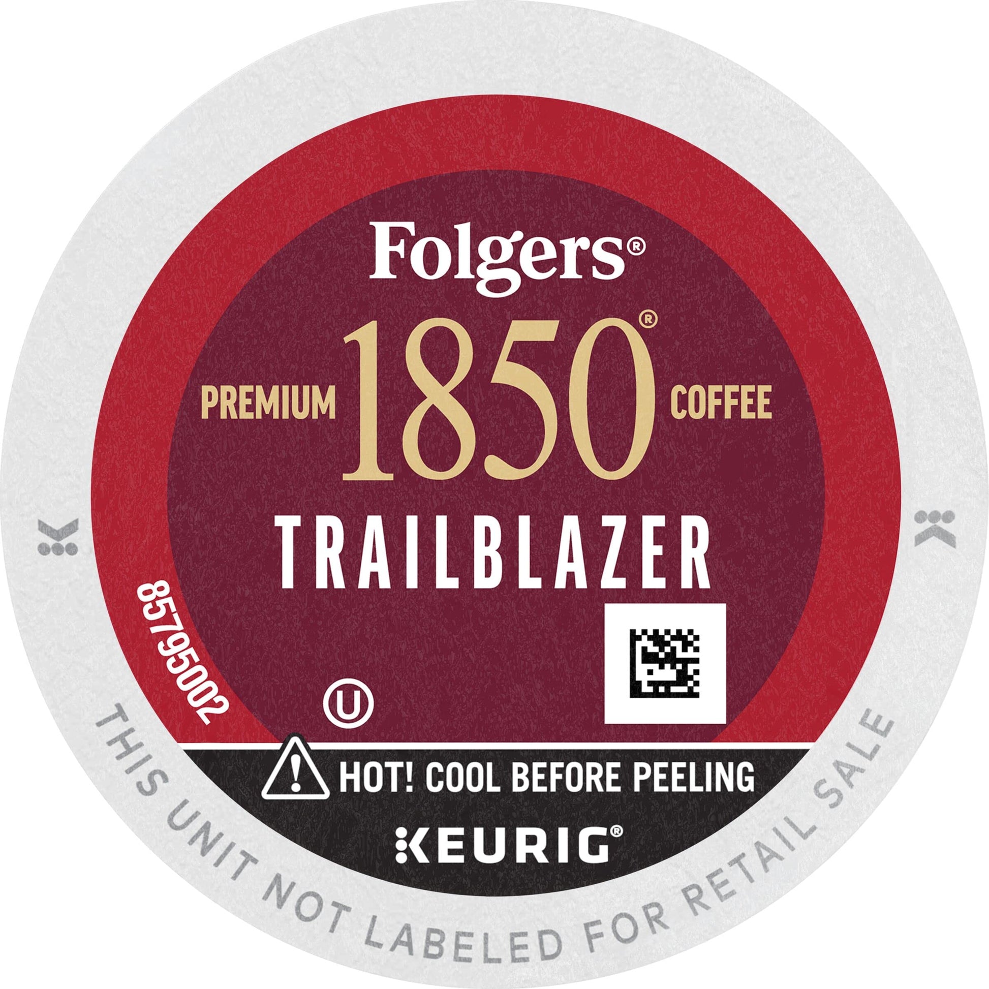 1850 by Folgers Trailblazer Medium Dark Roast Coffee, 96 Keurig K-Cup Pods