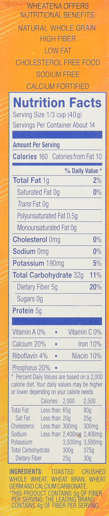 Wheatena Toasted Crushed Whole Wheat Cereal, 20 Oz Box