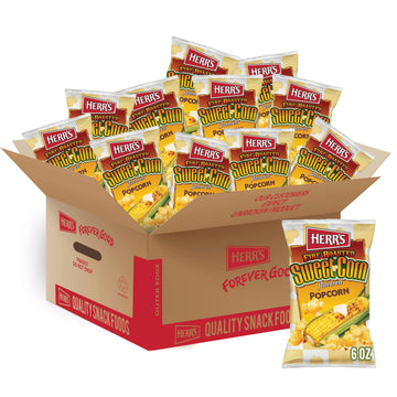 Herrs Popcorn, Fire Roasted Sweet Corn Flavor, Gluten Free Snacks, 6Oz Bag (9 Count)