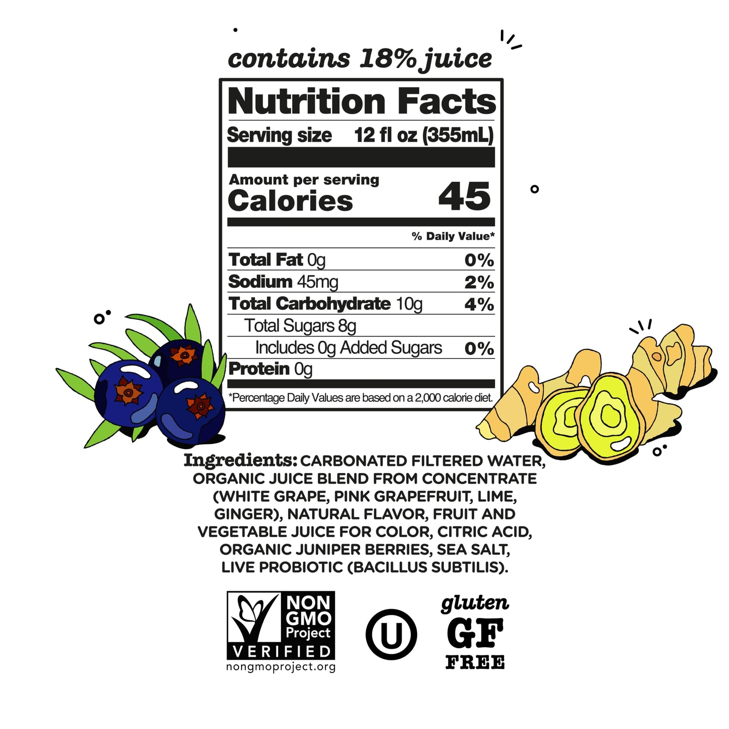 Culture Pop Soda, Pink Grapefruit & Ginger, Probiotic Low Sugar Soda, Sparkling Juice Alternative, Non-Gmo, Kosher, Gluten-Free, No Stevia (12Pk)