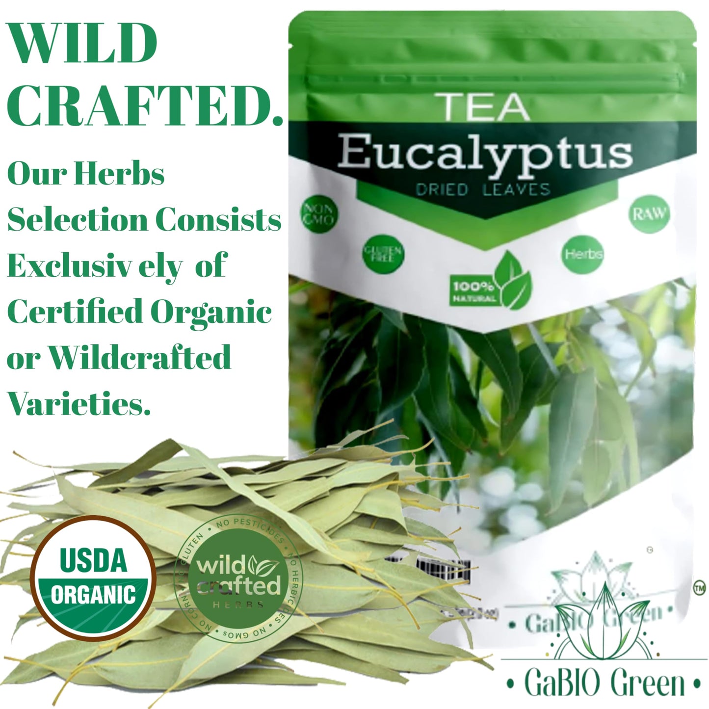Natural Eucalyptus Herb Leaves, Whole Eucalyptus Leaves, 56G (2.0 Oz)