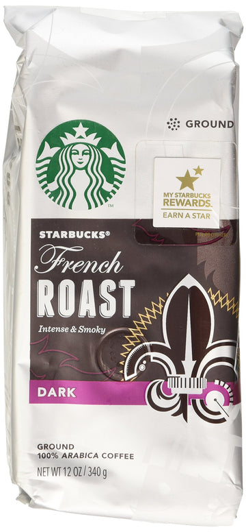 Starbucks Dark French Roast Ground Coffee, 12 Ounce (Pack Of 3)