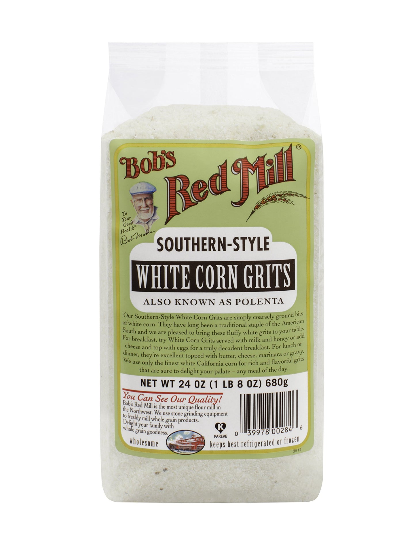 Bobs Red Mill White Corn Grits/Polenta, 24 Ounce, Pack of 1