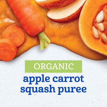 Gerber Organic Apples, Carrots, Squash Baby Food, 3.5 Oz Pouch