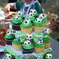 48 Pcs Edible Soccer Ball Cupcake Toppers Wafer Paper Soccer Cupcake Picks Edible Football Cupcake Decorations For Sports Soccer