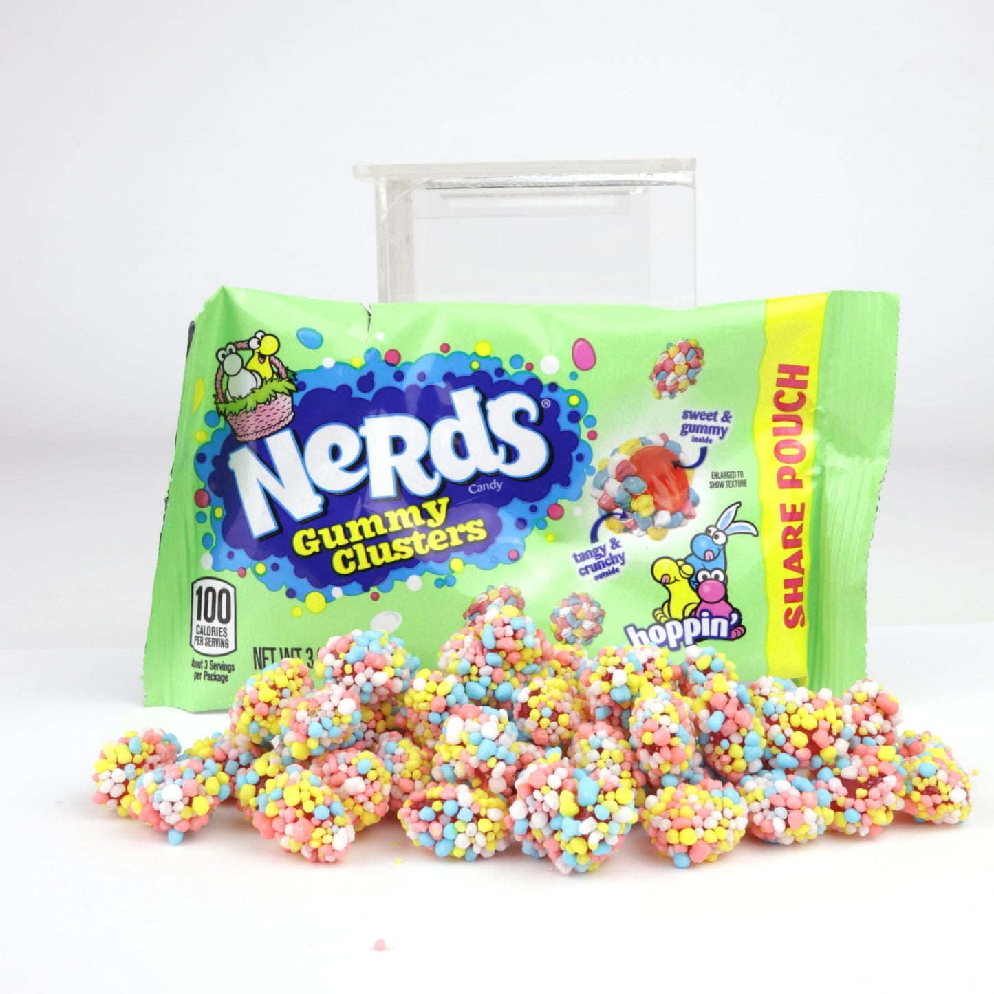 2025 Easter Nerd Gummy Clusters, Assorted Fruit Flavored Crunchy Chewy Candies, Basket Stuffer Treats, 3 Ounces (Pack Of 2)