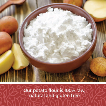 Herbaila Potato Flour 32Oz, Potato Bread Flour, Gluten Free Flour, Made From Whole Potatoes, Very Fine, Non-Gmo