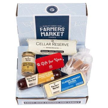 Deli Direct Farmers Market Gift Basket - Gluten Free, Keto, Paleo, Low Sodium, Zero Sugar, Holiday Meat and Cheese Gift Basket