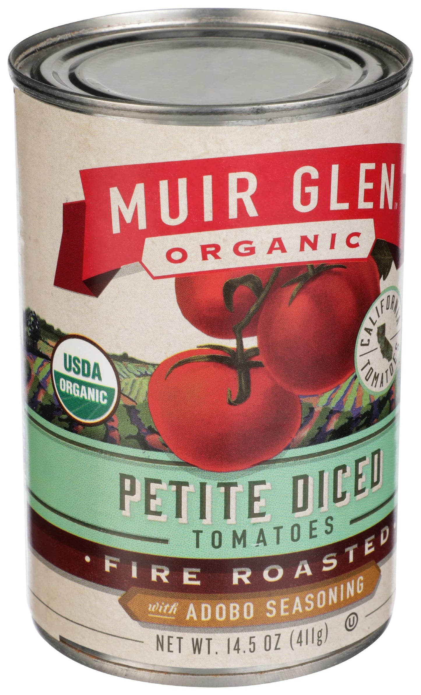 Muir Glen Adobo Diced Roasted  Tomato, 14.5  Oz