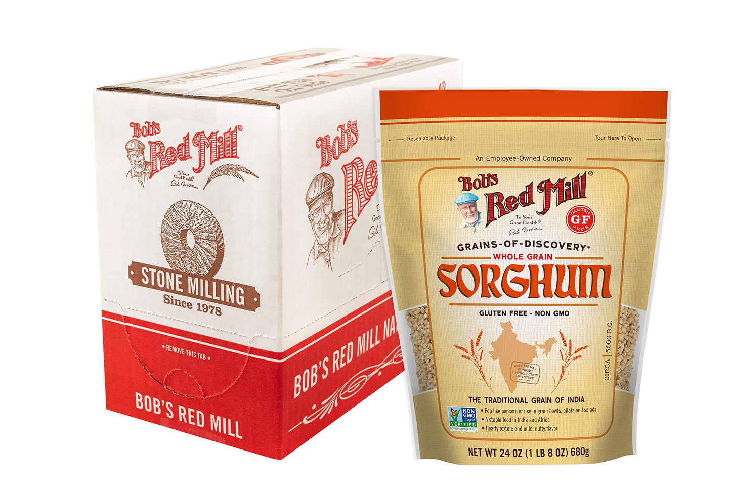 Bob s Red Mill Sorghum Grain, 24oz (Pack of 4) - Whole Grain, Vegan, Kosher