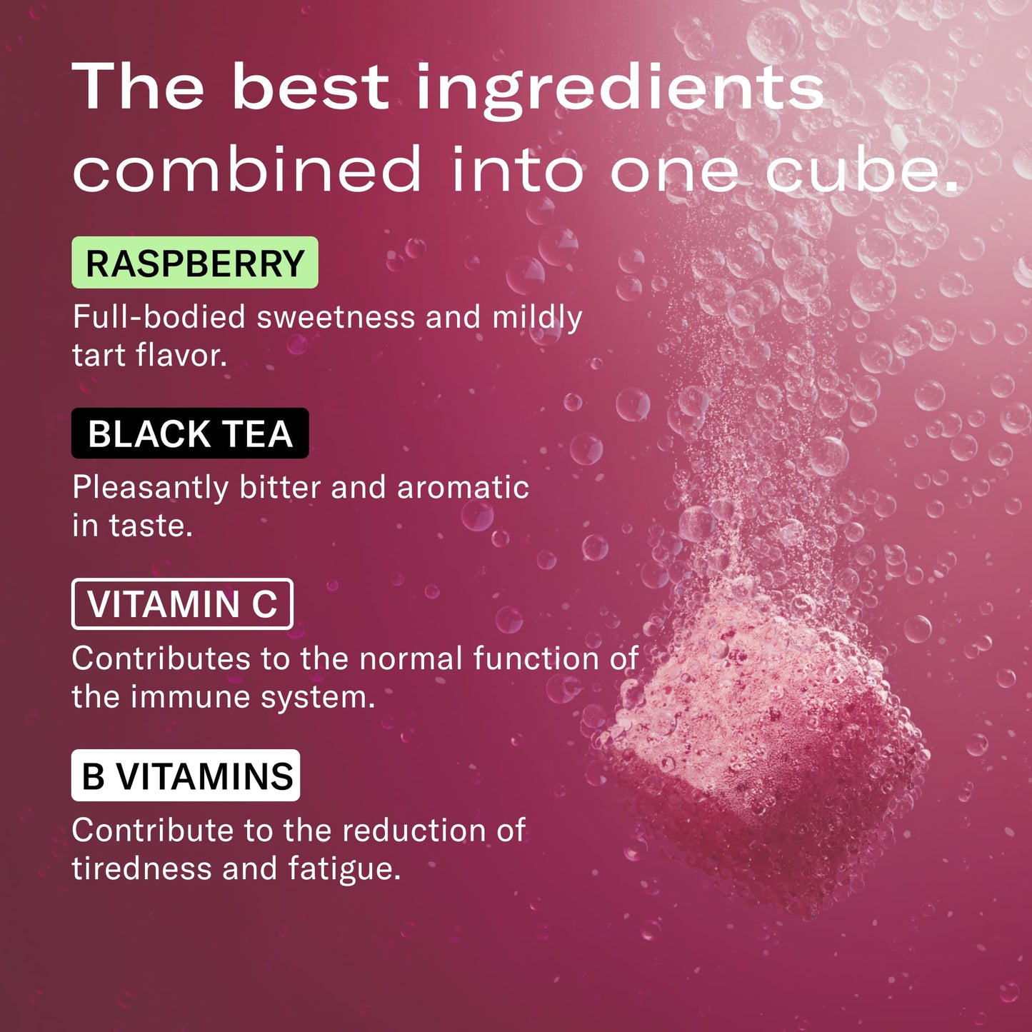 Waterdrop Hydration Cubes, Iced Tea Raspberry, 230 Mg Electrolyte & Vitamin Blend Drops For Still & Sparkling Water, Vitamin C &