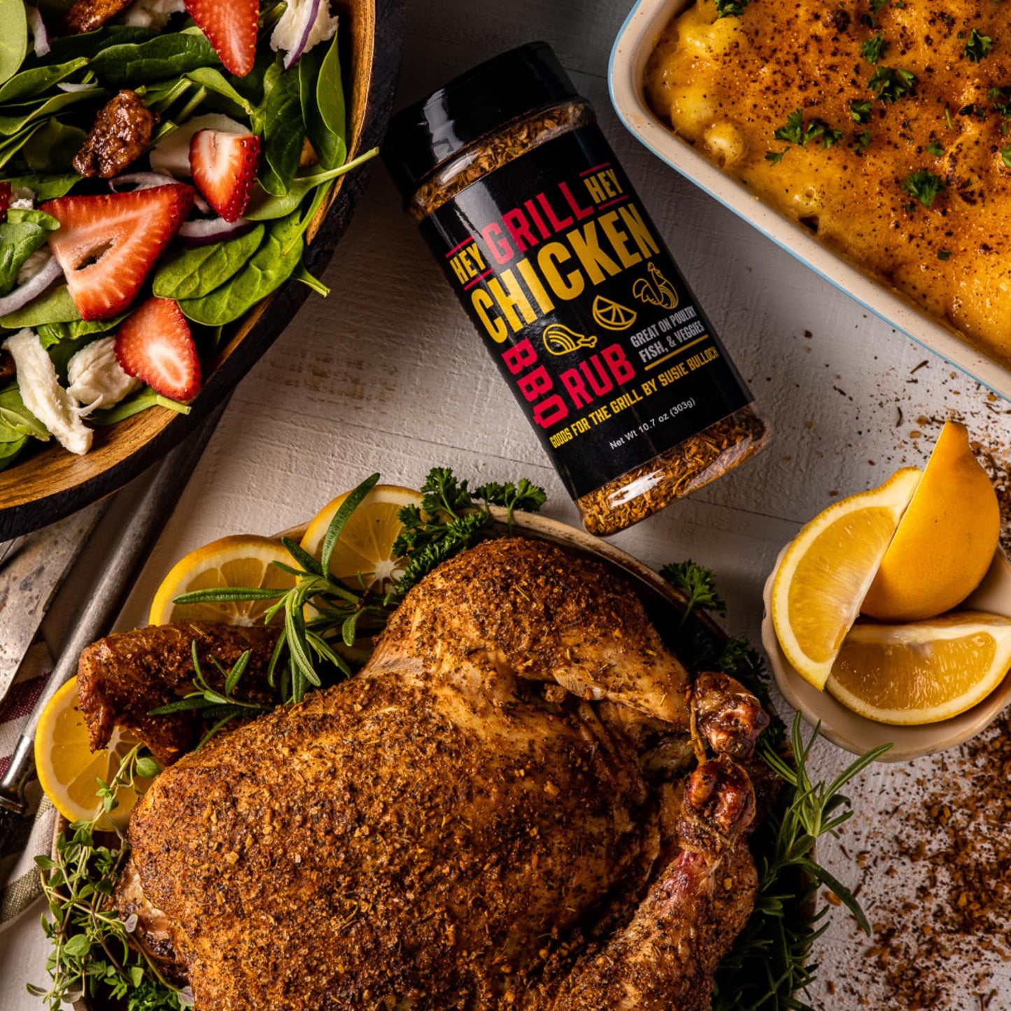 Hey Grill Hey | Chicken Rub 10.7 Oz | Delicious Chicken Seasoning, Great On Turkey, Veggies, And Fish.
