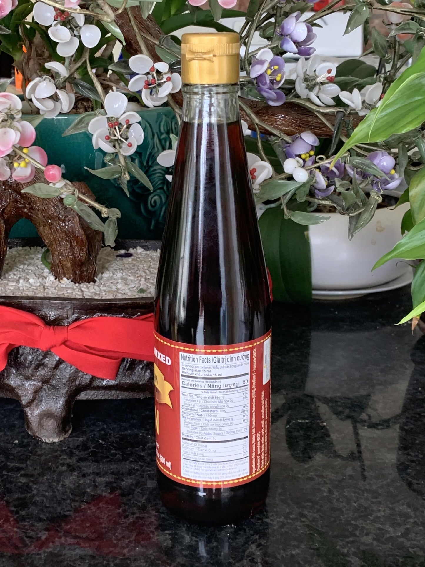 1 Pack - 60N Phu Quoc Premium Fish Sauce - Nuoc Mam Phu Quoc Dam Dac 60 Do Dam - 17 Oz