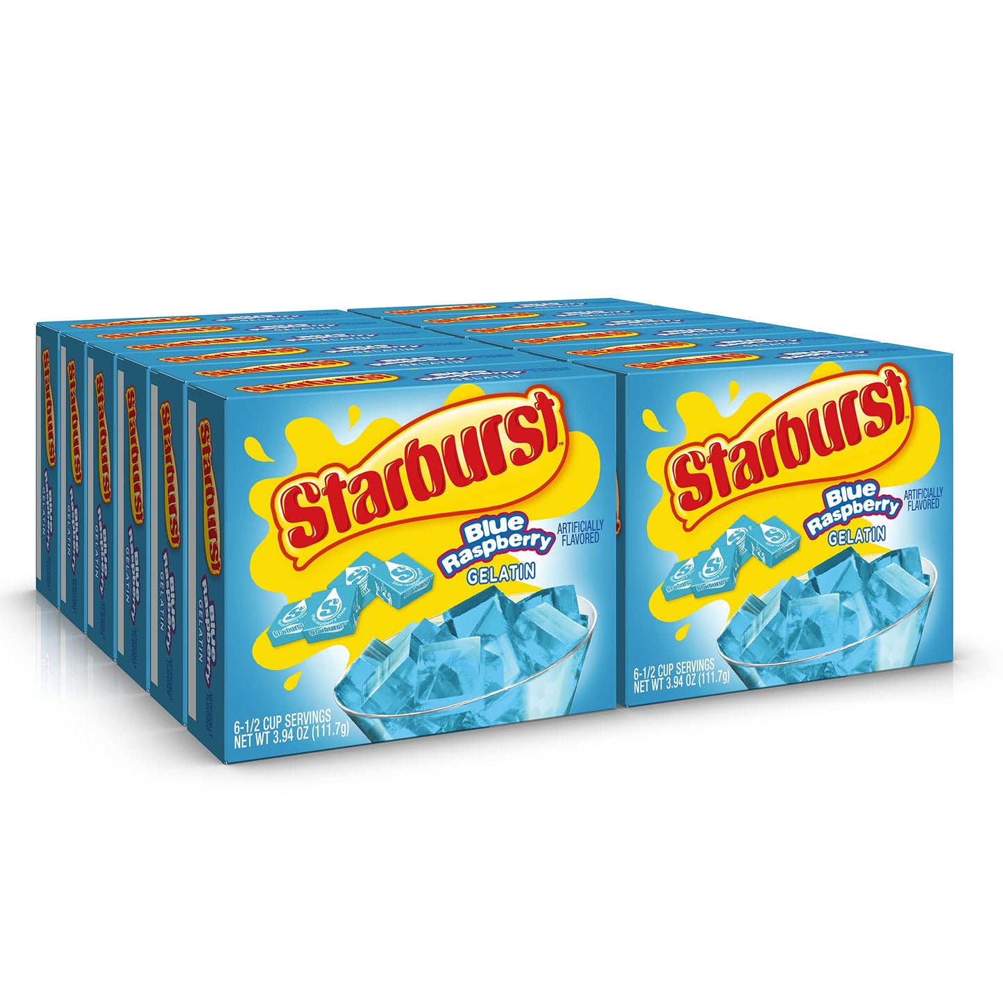 Starburst Gelatin – Blue Raspberry, 3.91 Ounce Box (Pack Of 12)
