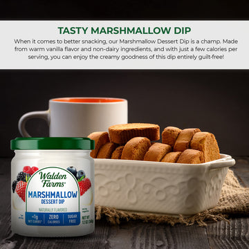 Walden Farms Marshmallow Dipping 12 Oz Jar - Smooth & Creamy, Vegan, Paleo And Keto Friendly, 0G Net Carbs - Perfect For Fruit P