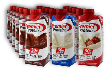 Niro Assortment | Protein Shakes Variety Pack | 18 Count with 6 Each of 3 Delicious Flavors; Chocolate, Vanilla, and Strawberry 