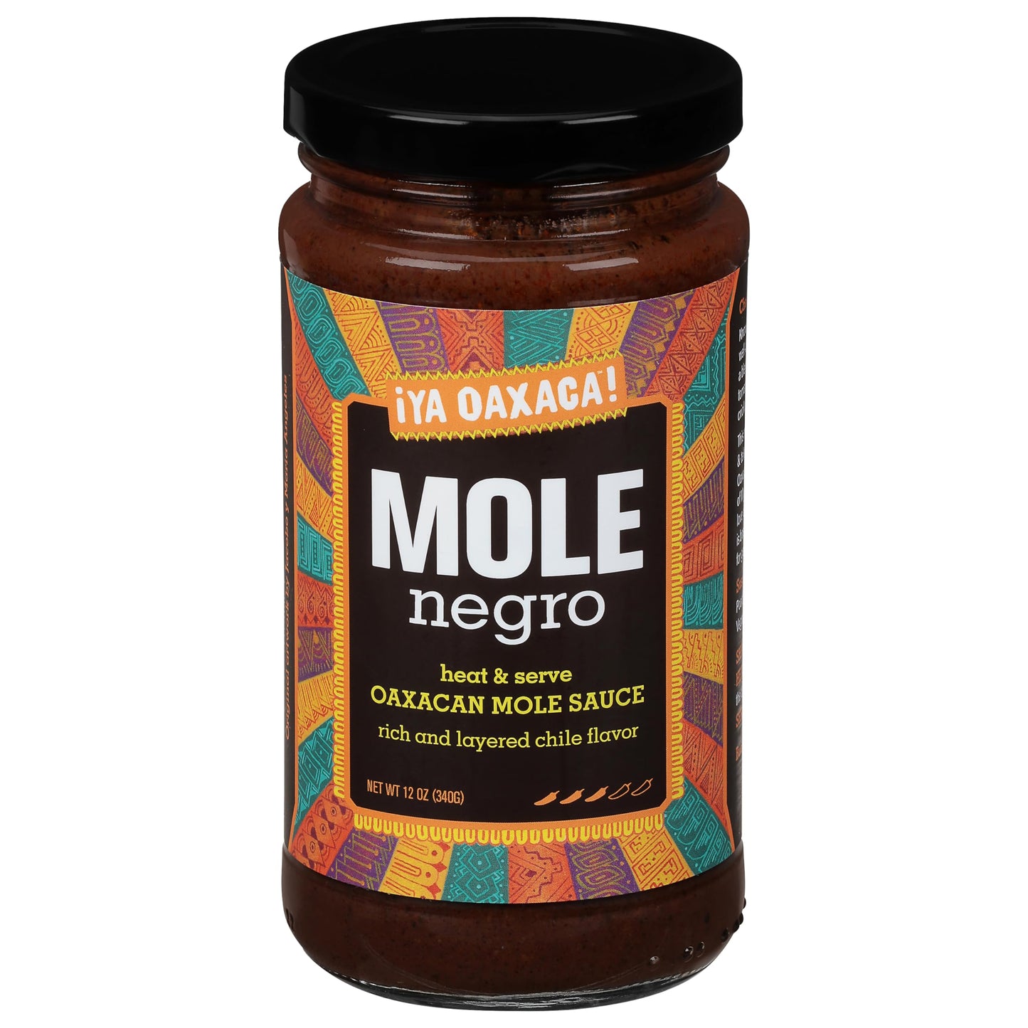 Ya Oaxaca - Mole Sauce - Negro - Medium Spice - Blend Of Rich Flavor & Dried Chiles  Spices  & Chocolate - Vegan  Non-Gmo  Gluten Free - Great In Enchiladas  Tacos  Nachos  Tortillas - 12Oz